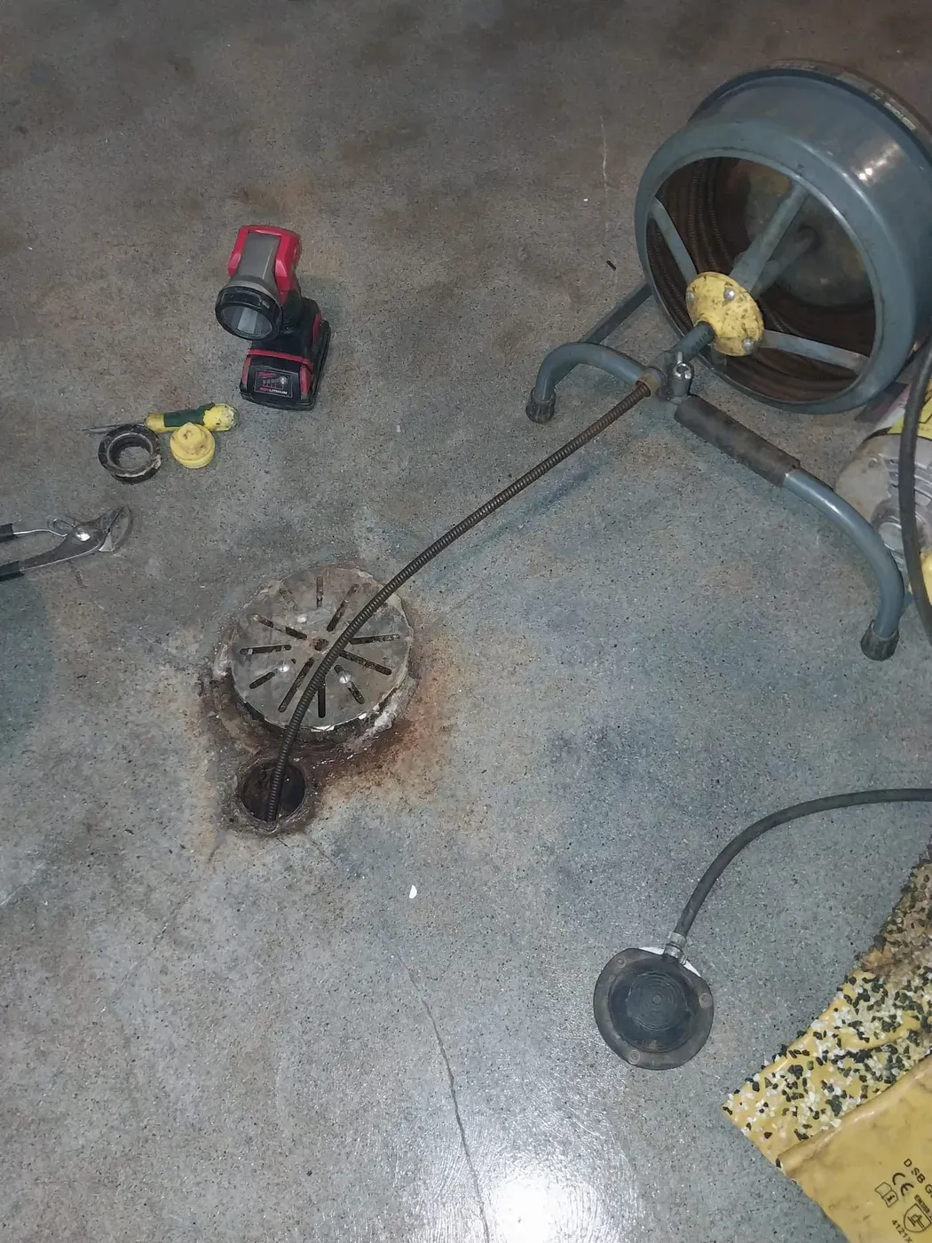 Job photo: clogged floor drain in Omaha