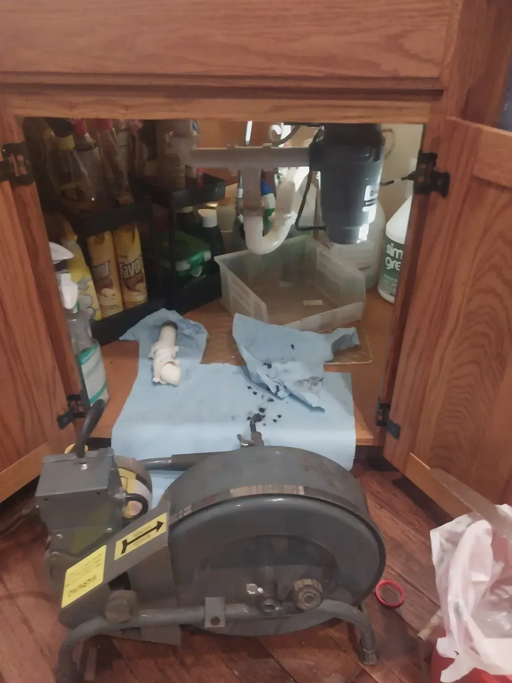 Job photo: clogged drain in Council Bluffs