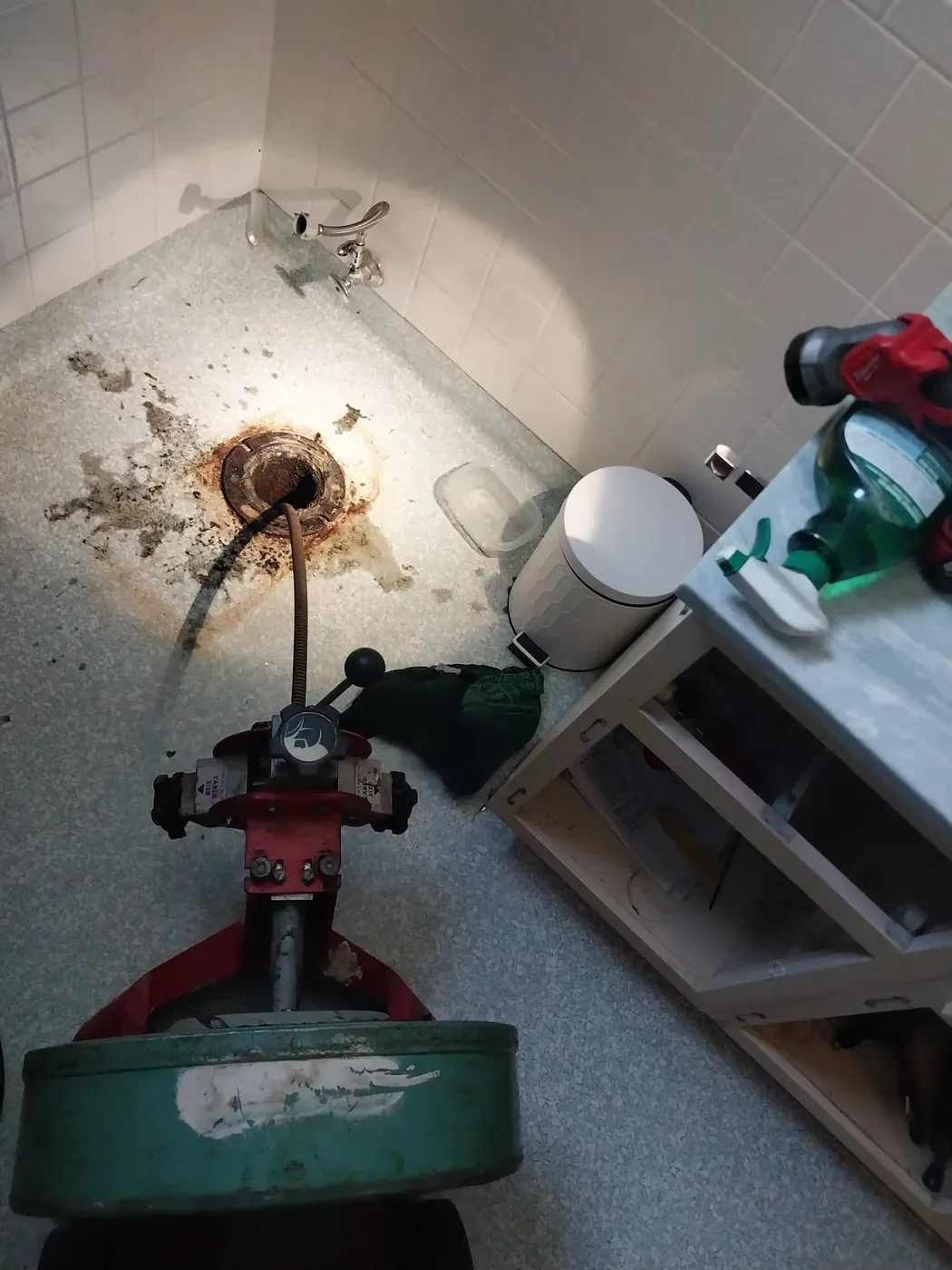 Job photo: clogged floor drain in Omaha